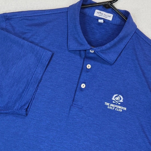 Peter Millar Other - Peter Millar Summer Comfort XL Polo Blue The Broadmoor Golf Club Luxury Mesh